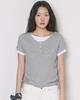 HAVISM Double Henley Neck S/S Tee(Grey)
