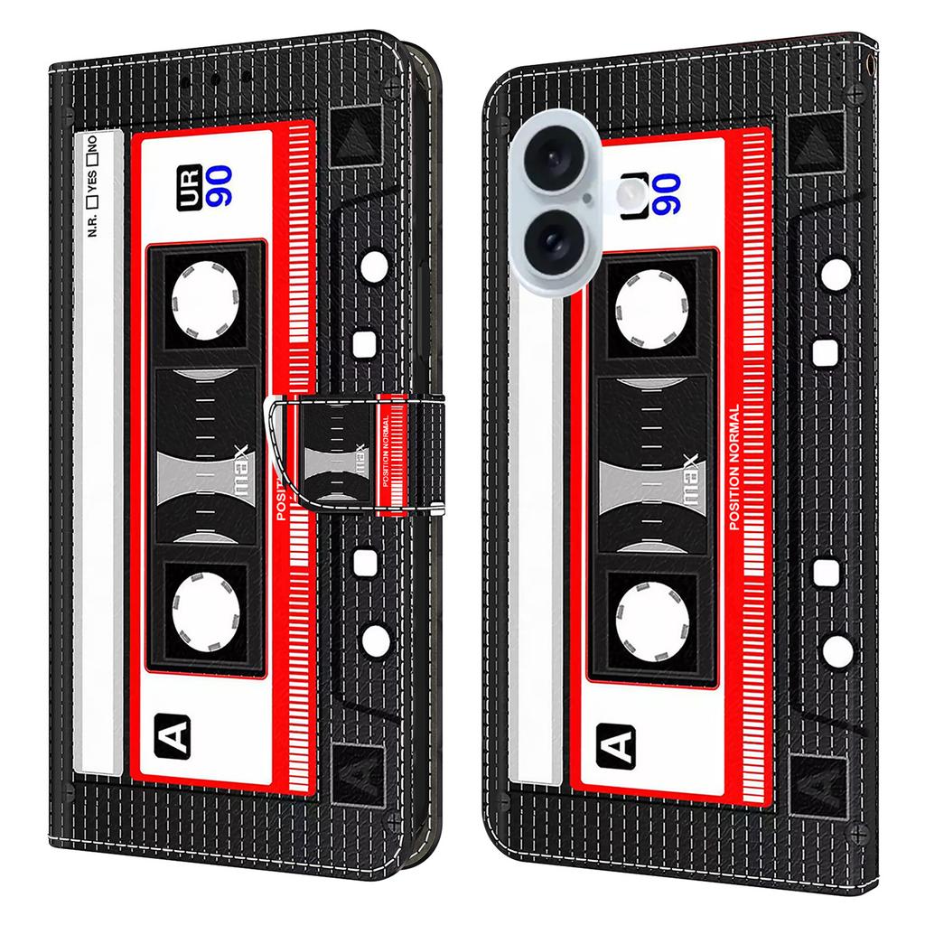 For iPhone 16 Wallet Case Pattern Printing Stand Leather Flip Phone Cover