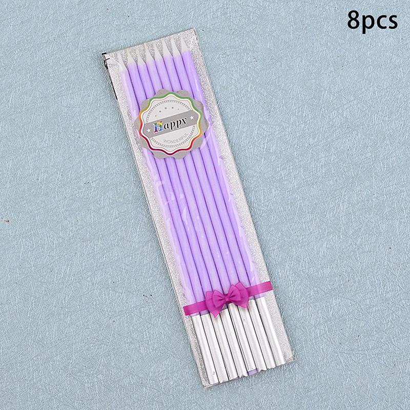 Multicolour Flame Candles 8Pcs/Pack Wedding Party Birthday Cake Candles Decoration Party Supplies For
