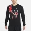 Jordan Holiday Casual Sports Crew Neck Letter Print Long Sleeve T-Shirt Men Tops Black DC9794-010
