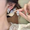 Zirconia Leaf Tassel Earrings for Women - Elegant, Luxurious, Versatile Studs