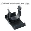 12Pieces Kitchen Plinths Clip Sturdy Plastic Kickboard Brackets for 32 42mm Cabinet Feet Without Screws Daily Use