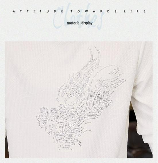 Męska modna koszulka z długim rękawem i okrągłym dekoltem - Kolekcja Jesień 2025