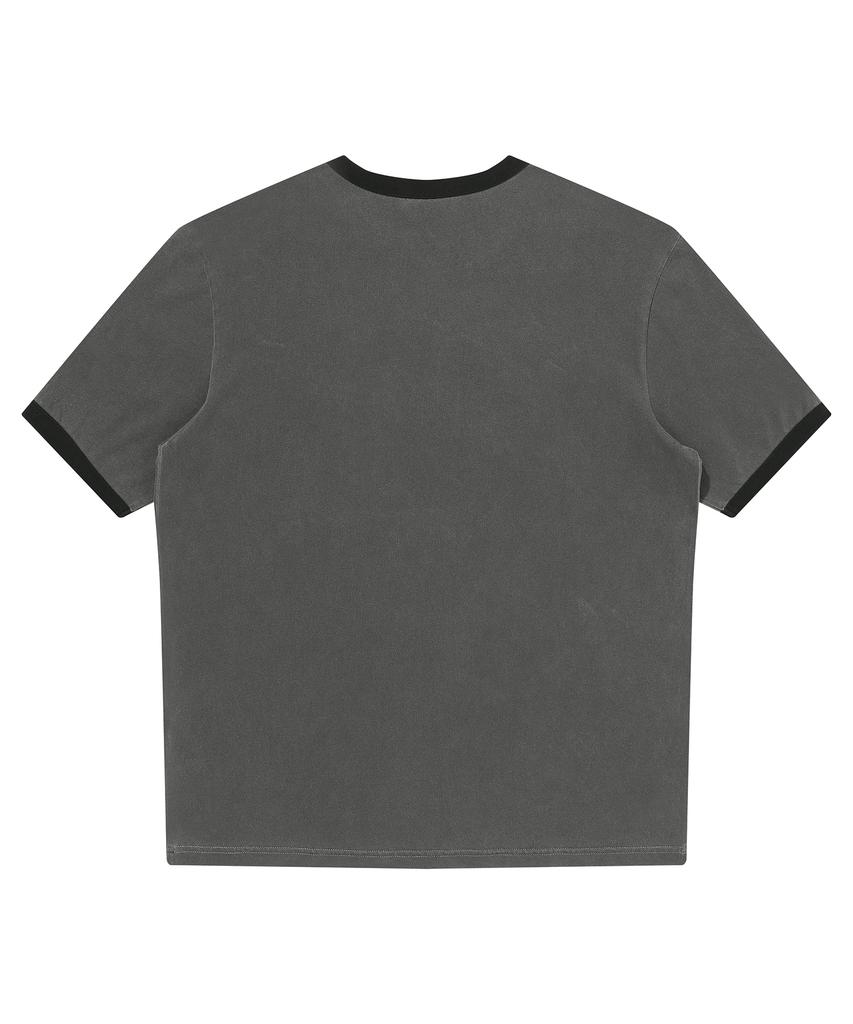 Syupeodeulai Patch Ringer T-Shirt Charcoal Sduiscq56Chl