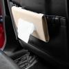 New Soft Leather Car Tissue Box Car Sun Visor Type Block Hanging Container Towel Napkin Holder Paper Rack Organizer Storage Bag