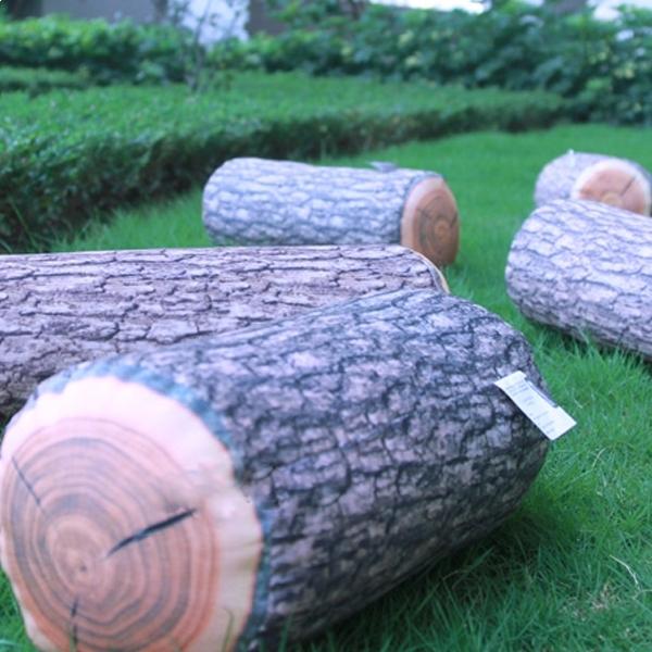 Dřevěný kmenový polštář polštář strom log polštář