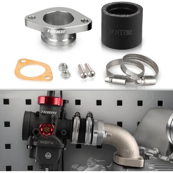 NIBBI CNC Intake Manifold Replacement Orginal CG Engine Horizontal Engine High-Performance Manifold Motorcycle PE PWK Carburetor