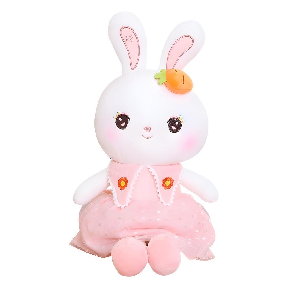 Short Plush Rabbit Plush Toy Soft Material Plush Toy Cute Cartoon Bunny Sleeping Doll  Girls Doll