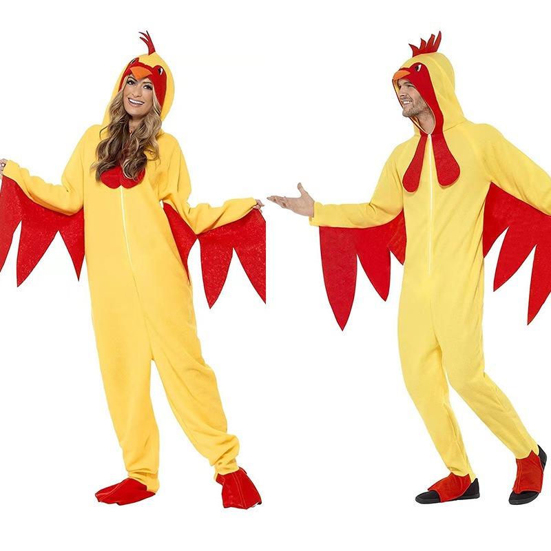 Halloween rooster one-piece set, doll costume, big rooster and hen