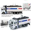 1/48 Scale Water Tanker Truck Vehicle Toy Model, Model Car, High Simulation Pull Back Function for Kids Gift Boys Girls Children