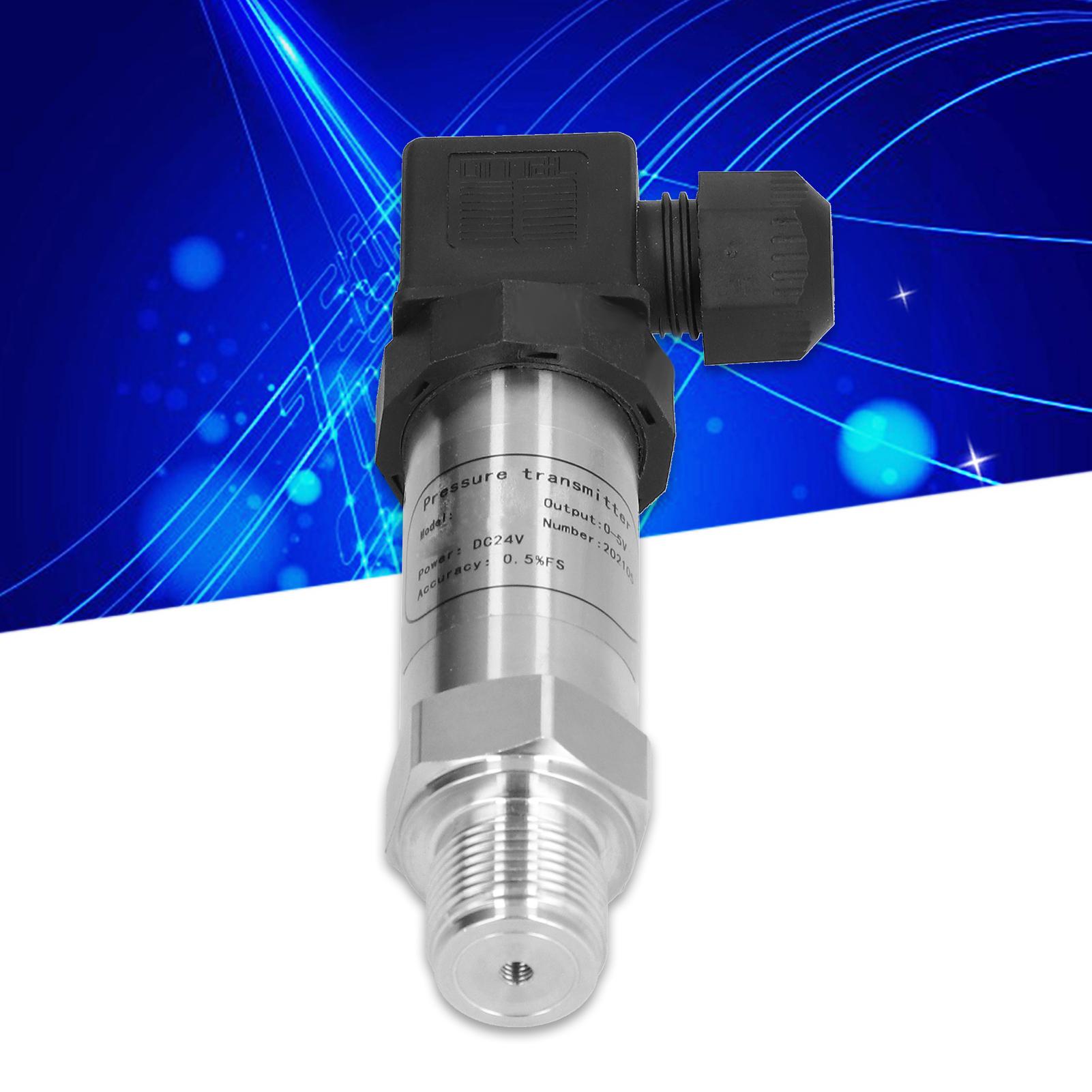Pressure Sensor Aluminum Alloy 0‑5 More Stable Quick Response Pressure Transmitters 24V