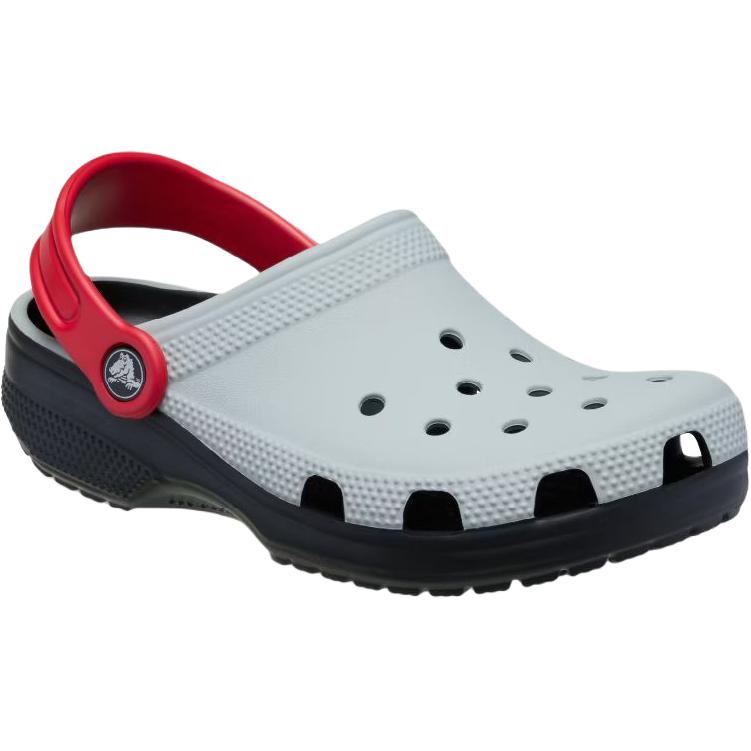 Crocs Classic Clog Versatile Comfortable Breathable Low-Top Kids Sandals Kids Sandals Gray Red 211258-1NM