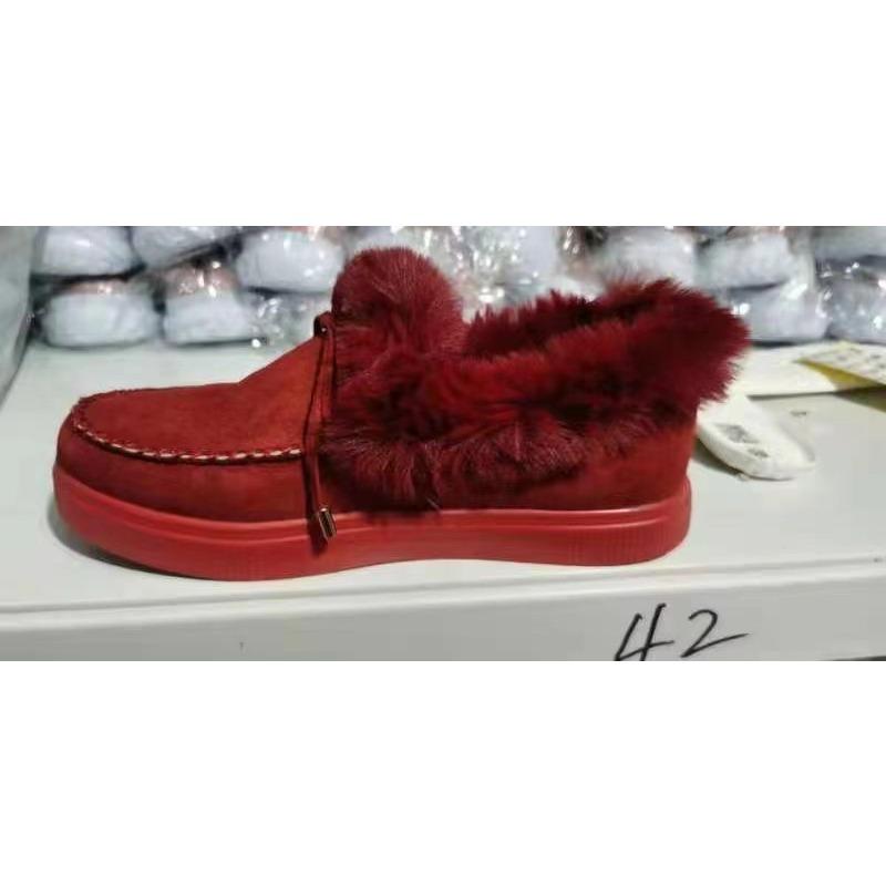 2 Autumn and Winter Round Head Thick-soled Warm Cotton Shoes Large Size Women's Shoes Bag Shoes Snow Boots Doudou Shoes