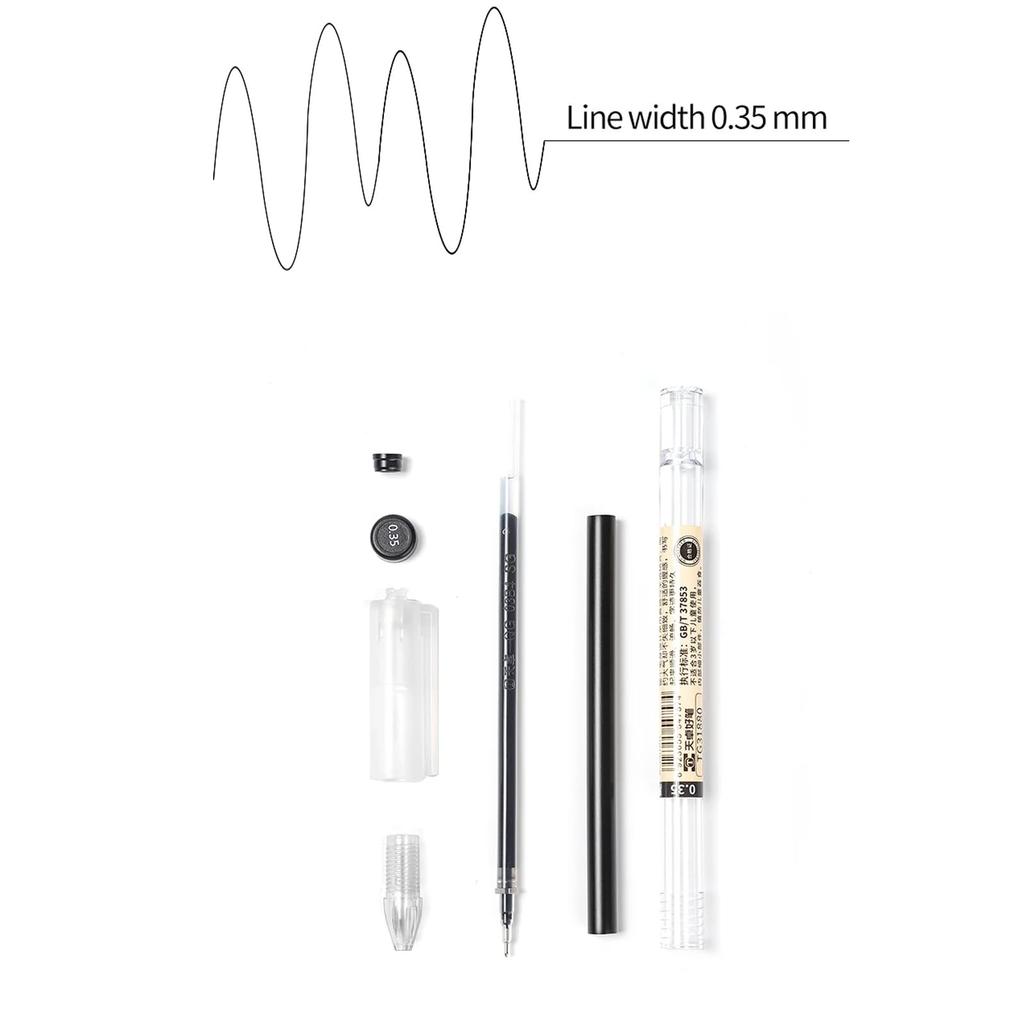 BEMLP Gel Ink Extra Fine Ballpoint 12 Pens Pens, Point, Pen, 0.35mm, Black, Japan, Office, School, Stationery,