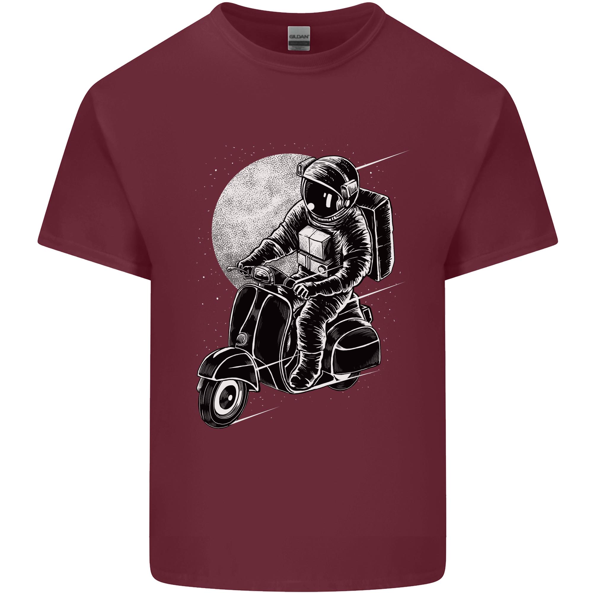 Astro Scooter SpaceUnisex Biker Motorcycle MOD Unisexs Light Cotton TShirt S