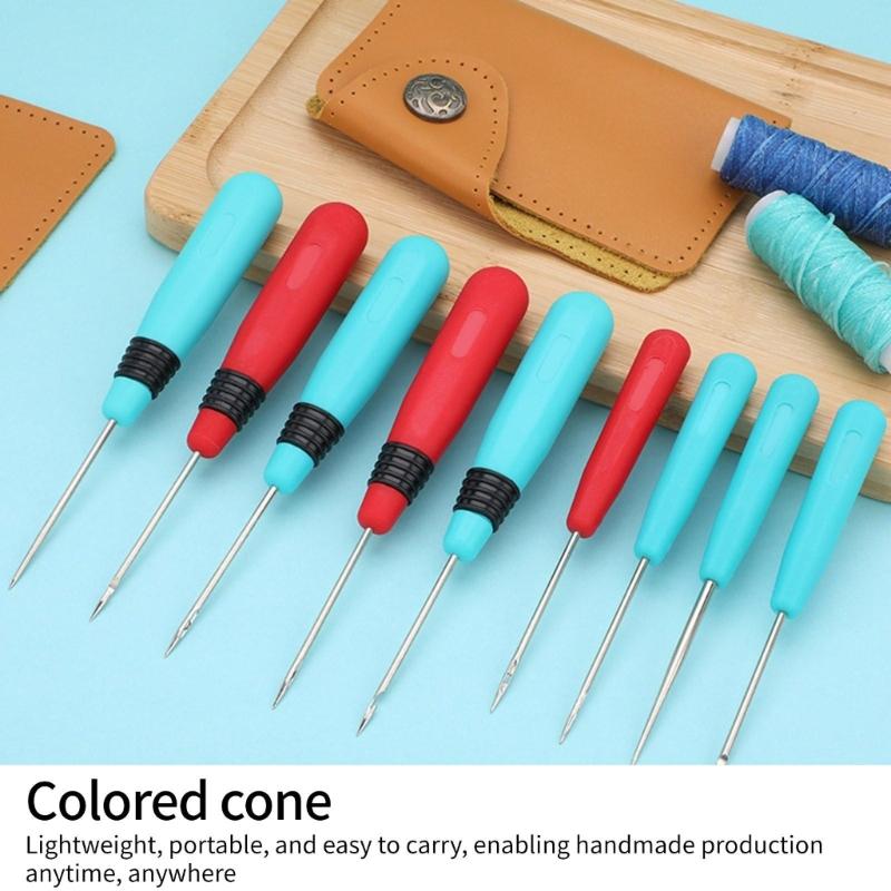 4 Pcs Stitcher Sewing Awl Shoes Bag Repair Tool Sewing Accessories Hand Awl Tool Handmade Leather Tool