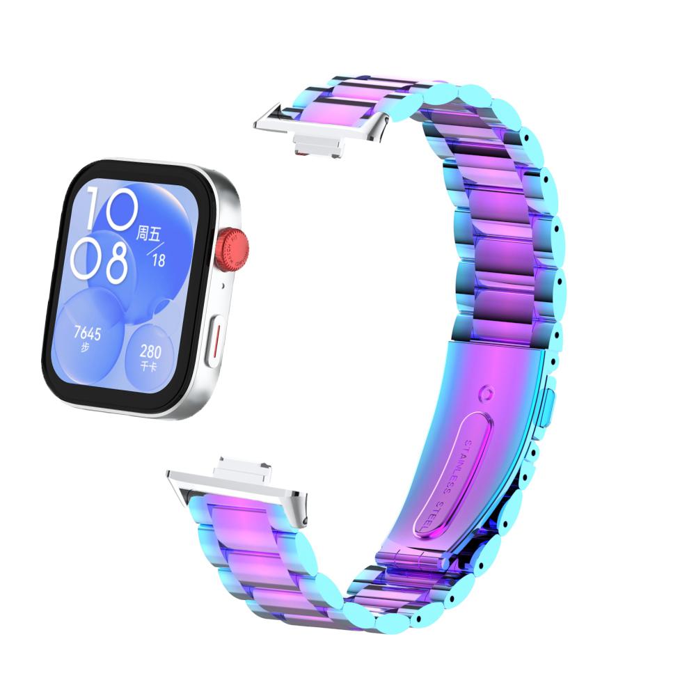 Pulseira de aço inoxidável para Huawei Watch Fit 3 Pulseira de metal de substituição rápida Pulseira para Huawei Fit 3 Smartwatch Correa