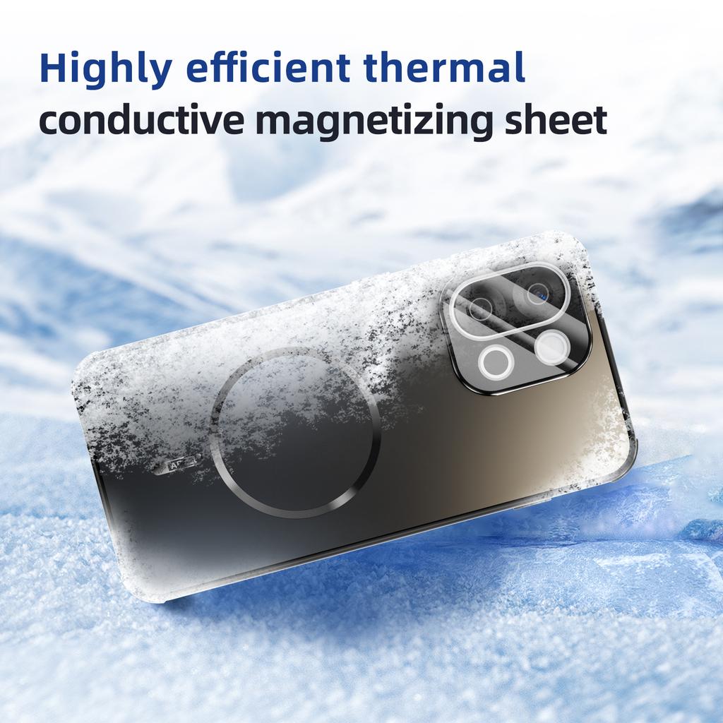 ABEEL For OnePlus 13T 5G Magnetic Case TPU PC Cooling Matte Phone Back Cover with Lens Film