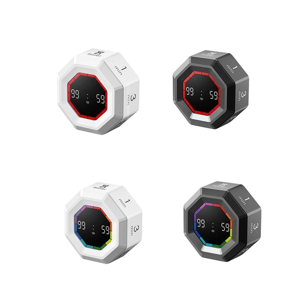 LED Display Gravity Sensor Timer Magnetic Kitchen Timer Mini Flip Timer Clock Alarm Clock