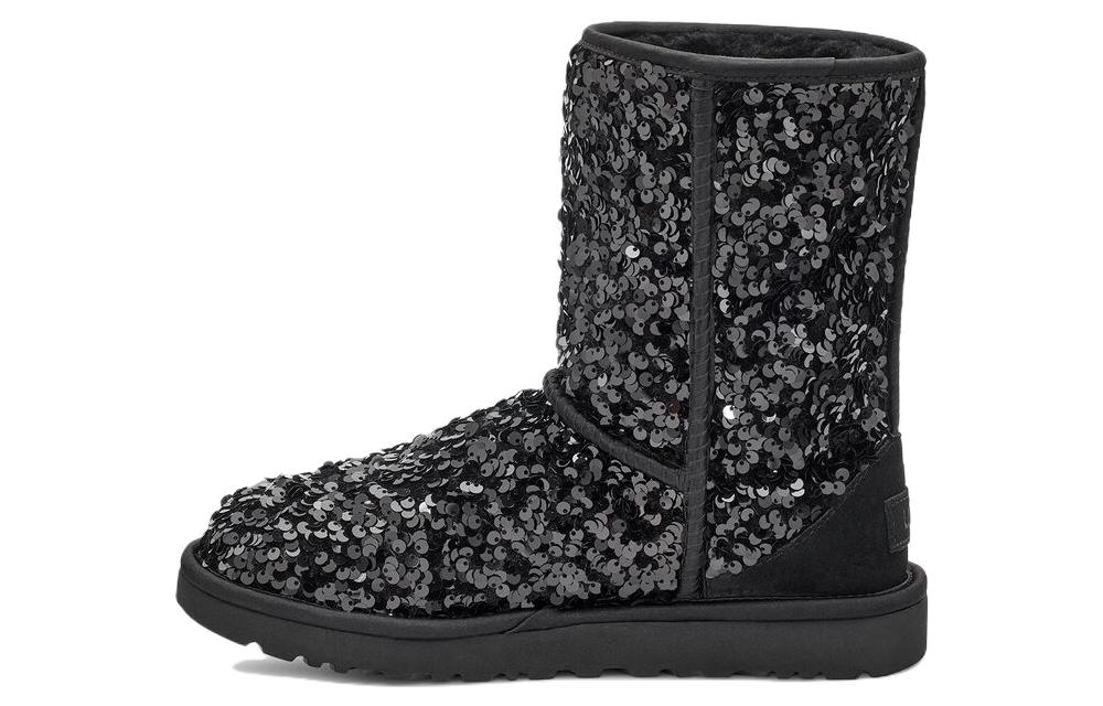 UGG Classic Short Sequin Black Grey Women s 1130650-BLK 36