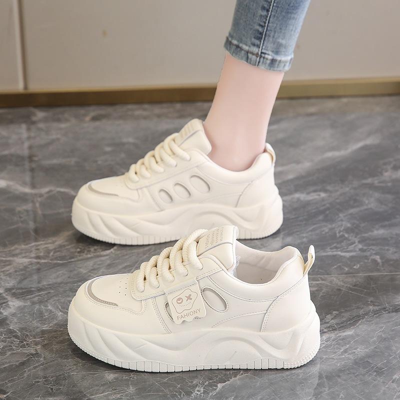 Autumn Popular Women's Small White Shoes Korean Student Flats Casual Shoes Non Slip Platform Female Board Sneakers Zapatos Mujer