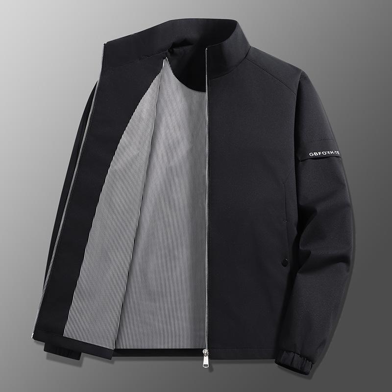 Spring and Autumn Collar Hooded Thin Jacket Men's Casual Sports Workwear Jacket Windbreaker Jacket