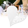 50pcs Heart Shape Positioning Seat Card Multi-Use Wedding Hollow Name Place Cards For Flower Wine Glass Table Decoration