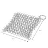 10 x 10CM Stainless Steel Skillet Cast Iron Cleaning Chainmail Ringer Scrubber