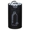 82L Black Recycling Bin for Kitchen Recycling Bag Foldable Deposit Bottles Collection Container Oxford Cloth Storage for Bottles