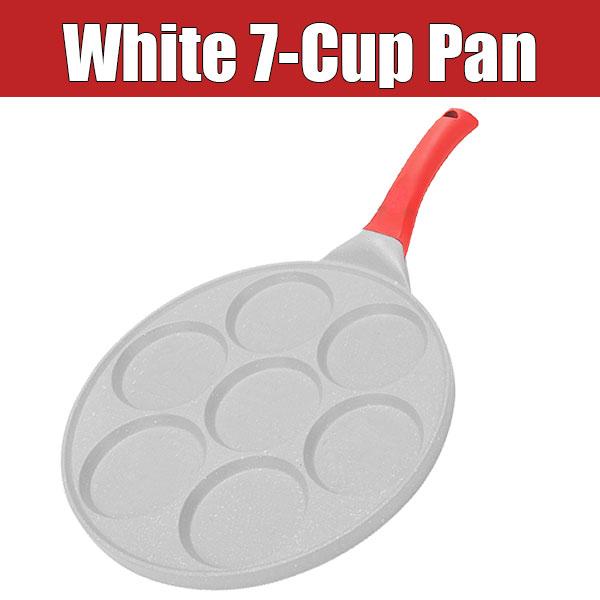7-Cup Omelet Mini Pancake Cooker Pan Breakfast Nonstick Pancake Griddle Egg Frying Pan Skillet Gas Stove & Induction Cookware
