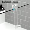 Acrylic Bathroom Hooks For Towels Bathroom Door Over Shower Towel Rack No Drilling Shrinkable Opening Bedroom Clothes Hanger