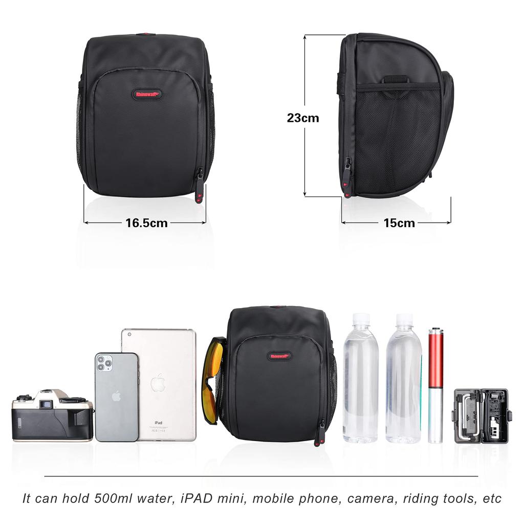 Rhinowalk Bicycle Handlebar Bag, Bike Front Bag, Road Bike Bag, Bike Frame Bag, Bike Basket Bag, Professional Cycling Accessories - Large