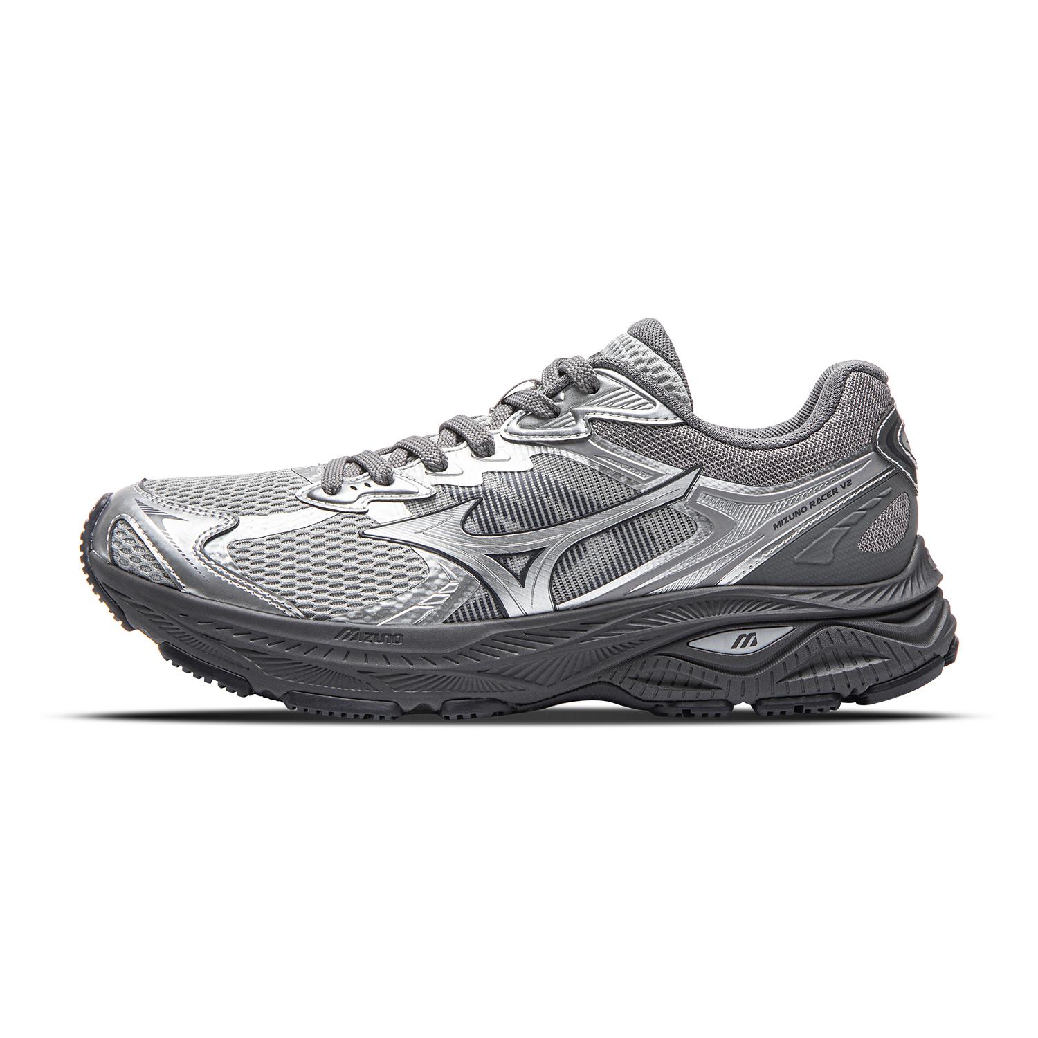 

Mizuno Racer V2 Ретро Функциональные Модные Универсальные Повседневные Удобные Низкие Кроссовки для Бега Унисекс Серебристый Акулий Серый Эбеновый Серый D1GH250613 36