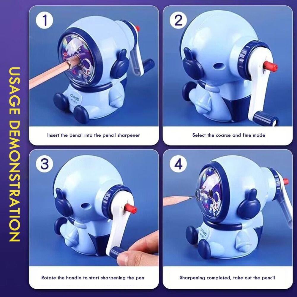 Cartoon Astronaut Pencil Sharpener Creative Students Stationery Funny Office Supplies