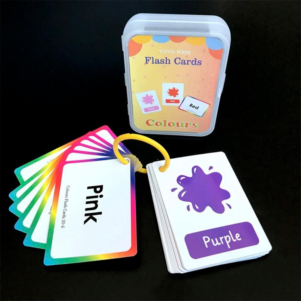Brinquedos Montessori para Crianças Aprendizagem Precoce Cartões de Memória em Inglês Brinquedos Educacionais Cognição Infantil Cartão de Palavras Forma Animal Cor Brinquedo