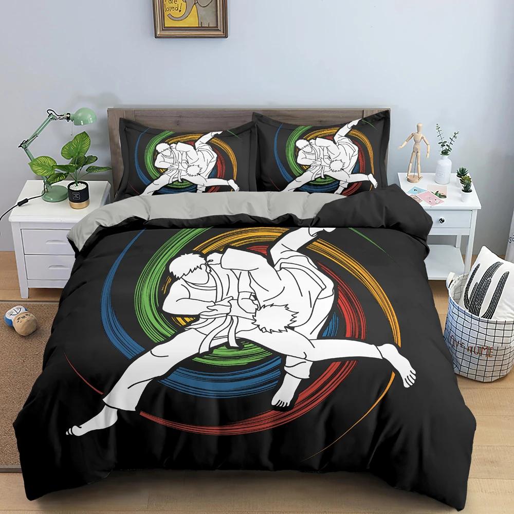 Sport Player King Queen Duvet Cover Skiing Action Bedding Set Teens Adults Extreme Sport Soft Black 2/3pcs Polyester Quilt Cover