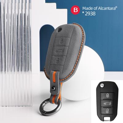 Peugeot 208 308 408 508 2008 3008 4008 5008 ve Citroen C3 C4 CACTUS C6 C8 İçin Yeni Süet Araba Anahtarı Koruma Kabuğu Aksesuarları