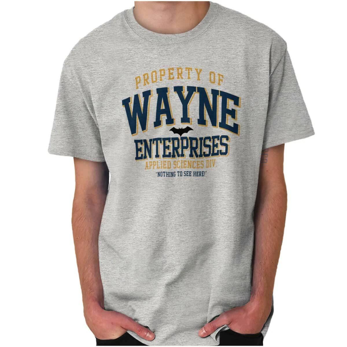 Property Of Wayne Comic Book Bat Superhero Womens or Mens Crewneck T Shirt Tee XXXL