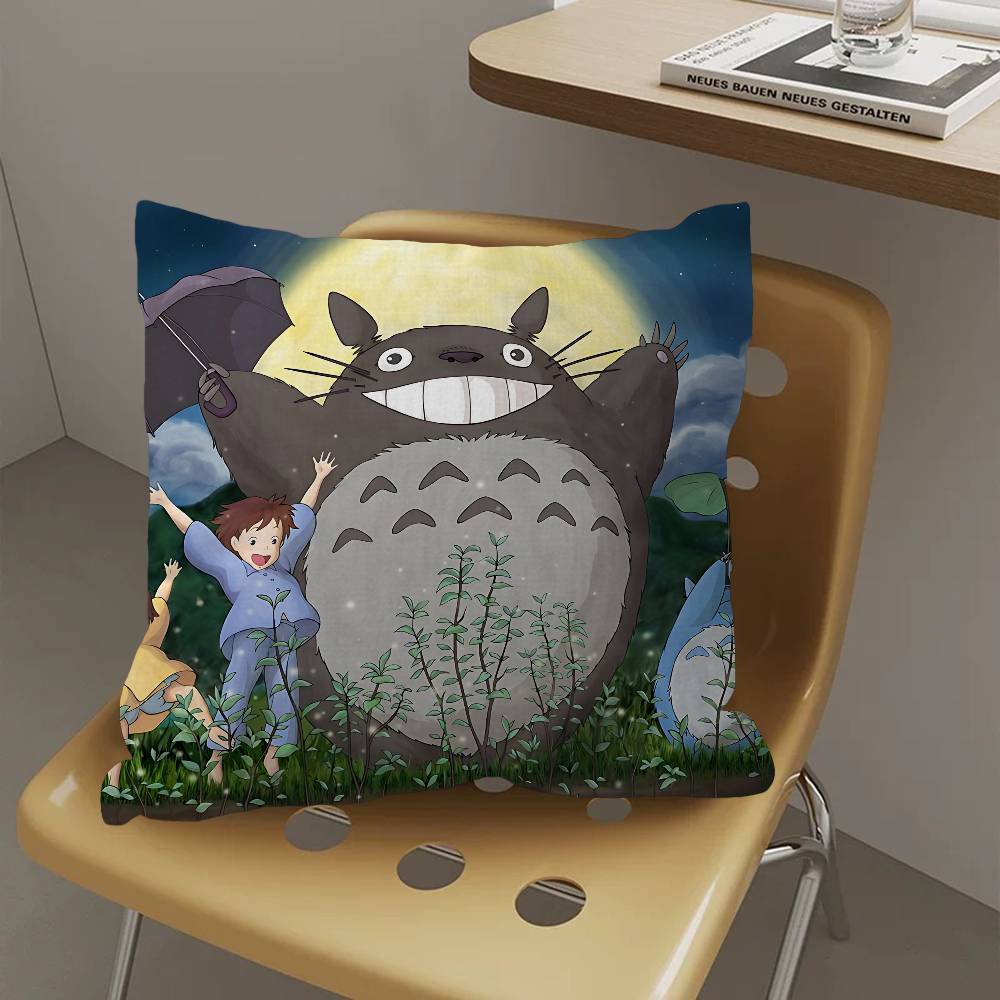 Anime M-My N-Neighbor T-Totors Pillow Cushion Cover Pillowcase Living Room Sofa Home Decor Customized