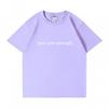 2025 cross-border European beautiful women's top crew neck letter printed cotton short-sleeved T-shirt women's pure cotton top
