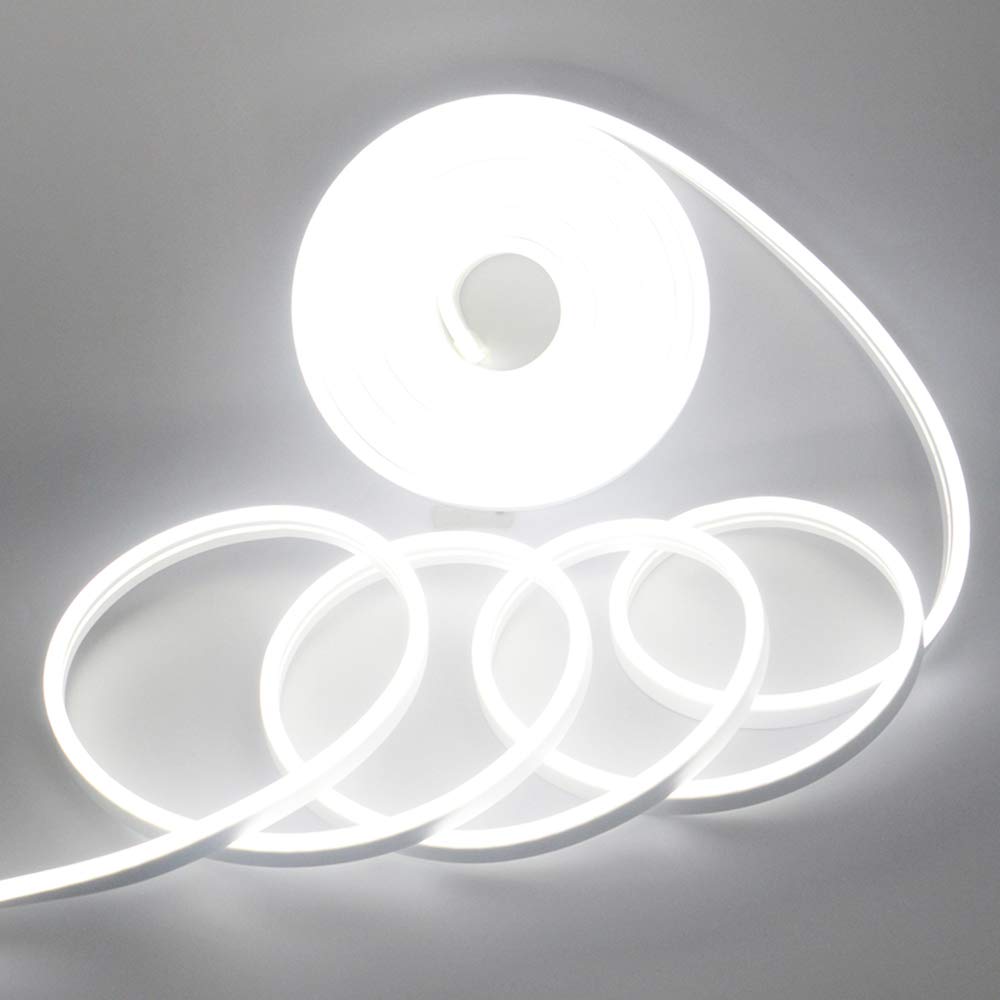 

YongMing LED Neon Light, White, 2835, 600 LEDs, 5m Long, Waterproof, for Indoor and Outdoor Lighting, Decorative, 12V, Waterproof, Cuttable, 1 Piece