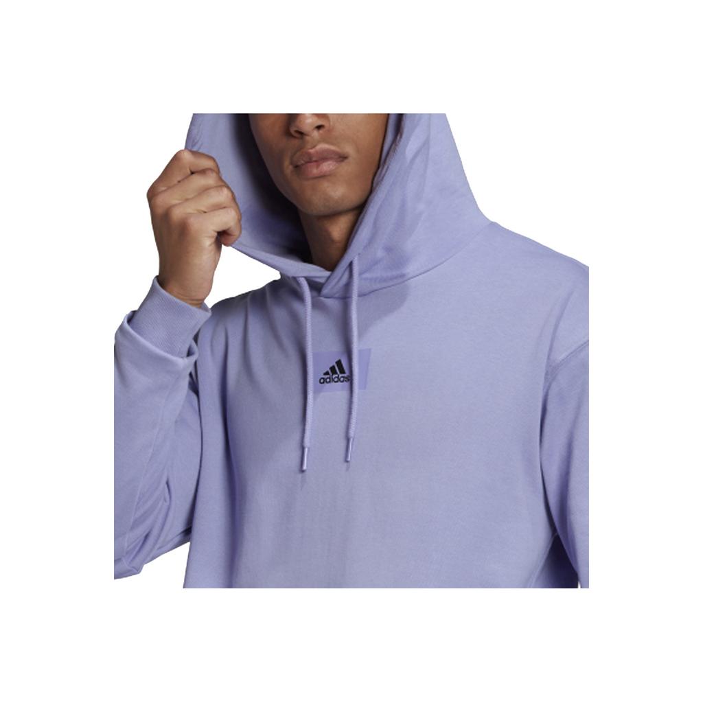 Adidas Sport Hoodie Pullover Men Tops Light-Blue Purple HE4360
