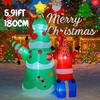 5.91FT Christmas Inflatable Toys With LED Lit Christmas Tree Santa Set Supplies Home Ornaments Festive Gift Xmas Yard Decoration
