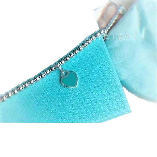 T-Familie Herzförmiges Emaille-Armband: Blaue, Rote, Rosa Herzen, Liebes-Rosenkranz, Runde Perlenkette - Perfektes Valentinstagsgeschenk für Freundin.