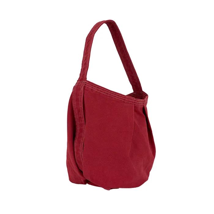 _Two Dot Canvas Bag (Washed Red)