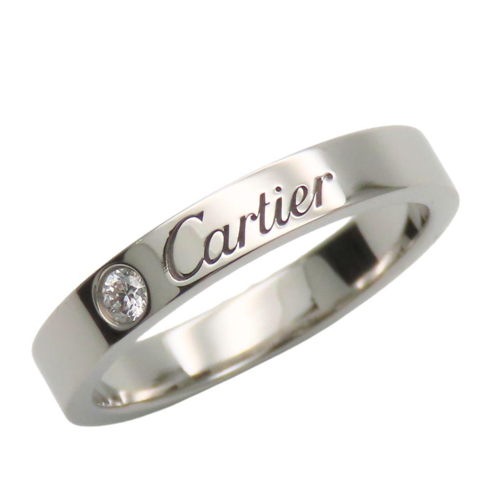 Used CARTIER Ring Engraved EU#49 49 Pt950Platinum/diamond 4.7g Platinum 1PD