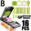 Multifunctional 14/16 in 1 Vegetable Chopper Onion Chopper Handle Food Grate Food Chopper Kitchen Vegetable Slicer Dicer Cut