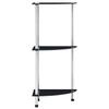 3 Tier Black Glass Display Shelf 30x30x67 Cm