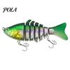 9.5CM/13.7G Multi-Jointed Fishing Lure with Hooks, Slow Sinking 7-Section Swimbait, Bionic Hard Artificial Bait for Freshwater Saltwater Fishing