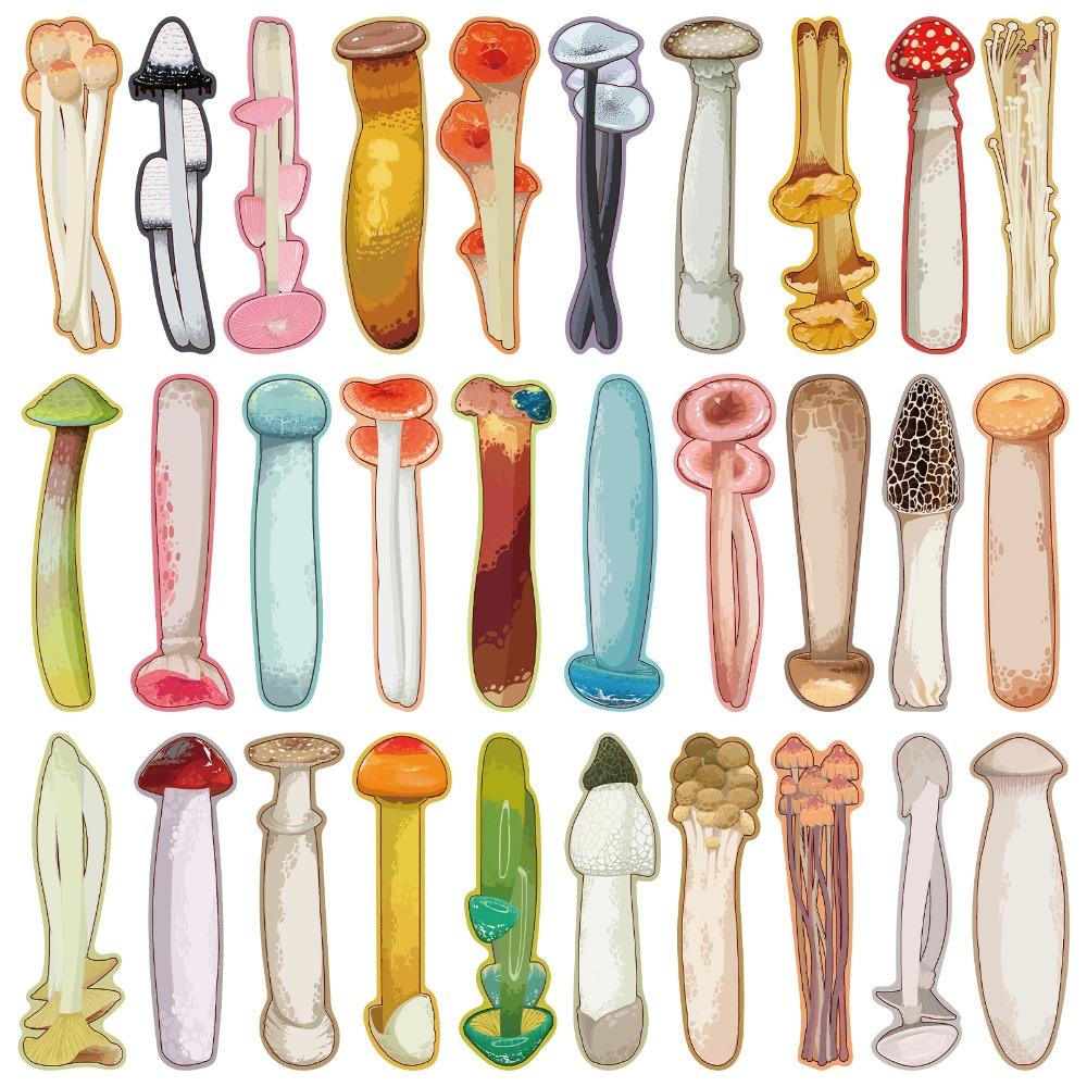

Retro Cartoon Cartoon Bookmarks Mushroom-Shaped Bookmark Cards Mushroom Bookmarks Book Decoration 30 Pcs